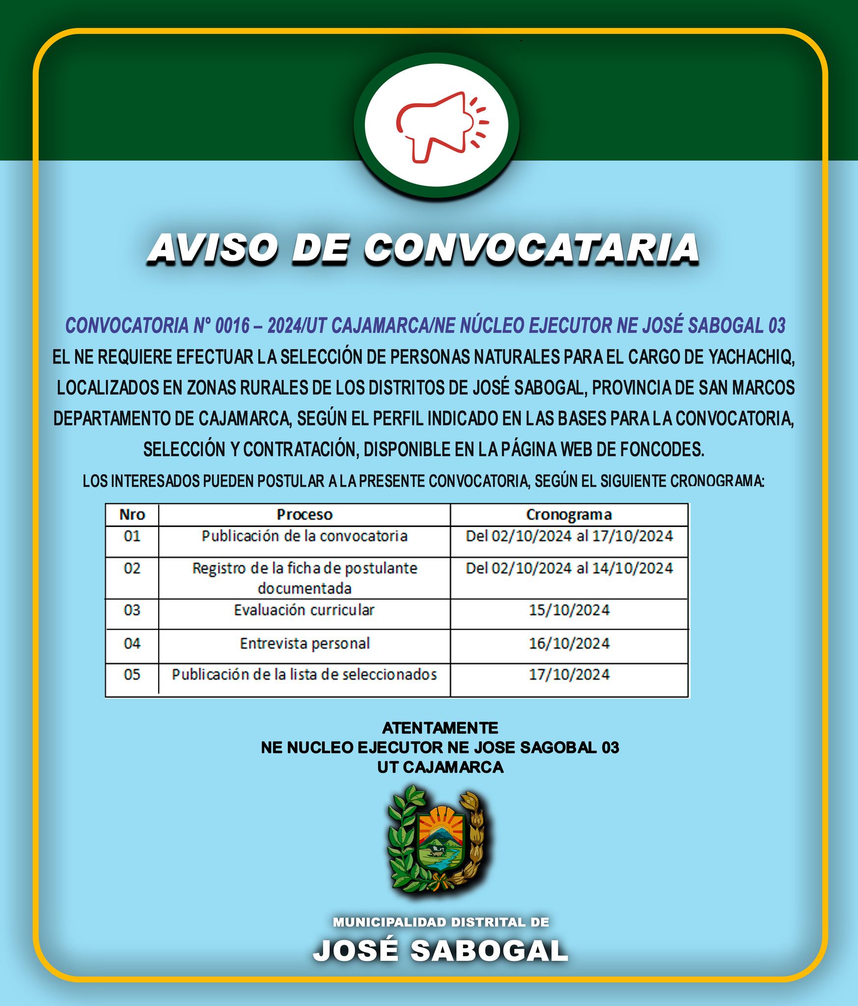 !Convocatoria!